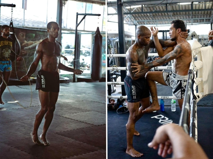 Maxwell Wolfe tập luyện bên trong lò Muay Thái địa phương ở Koh Samui. Ảnh: Insider