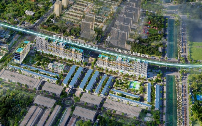 Phần lớn diện tích Fiato Airport City được dành cho mảng xanh và tiện ích.