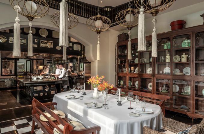 Không gian ăn uống bên trong La Maison 1888, nhà hàng đầu tiên tại Đà Nẵng đạt một sao Michelin. Ảnh: La Maison 1888