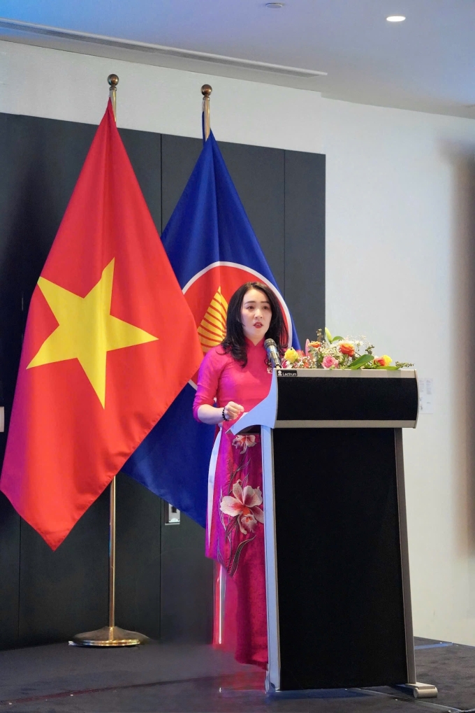Bà Nguyễn Thị Thủy, Giám đốc Trung tâm bán lẻ MB phát biểu tại sự kiện. Ảnh: MB