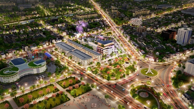 Phối cảnh tổng thể dự án Mỹ Tho Central Complex. Ảnh: Southern Homes Việt Nam
