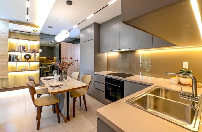 Ảnh thực tế căn hộ mẫu tại nhà điều hành dự án số 1012 Phạm Văn Đồng, Thủ Đức. Ảnh: Vạn Xuân Group