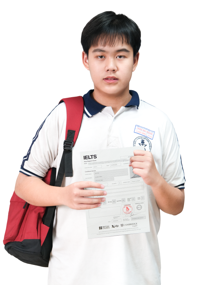 Nhờ phương pháp Linearthinking, nam sinh Quang Minh đạt 8.5 IELTS khi học lớp 9. Ảnh: DOL English