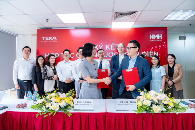 Sau ký kết HMH Việt Nam thành nhà phân phối chính hãng toàn bộ sản phẩm mang thương hiệu Teka và Kuppersbusch tại Việt Nam. Ảnh: Teka