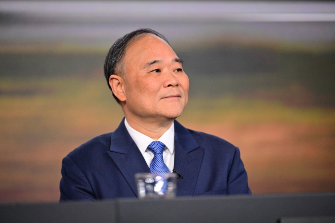 Ông Li Shufu tại hội nghị của Volvo tại Gothenburg, Thụy Điển ngày 3/4. Ảnh: Reuters