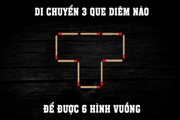 Thử tài: 90% không xếp được 6 hình vuông!