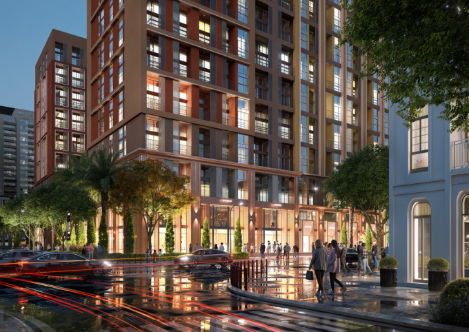 Phối cảnh khối đế thương mại căn hộ Park Residence. Ảnh: Sun Property
