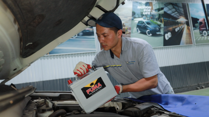 Một mẫu xe sử dụng ắc quy Puma. Ảnh: Thành Phát