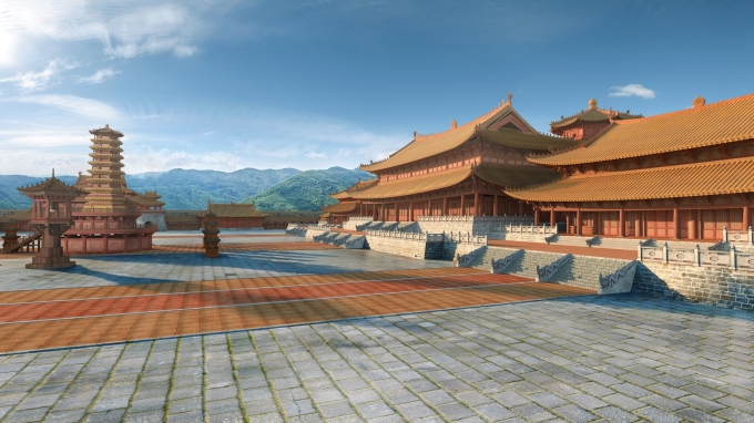 Quần thể tái hiện kinh thành xưa thuộc Sun Mega City kỳ vọng thúc đẩy du lịch văn hóa và gìn giữ giá trị di sản. Ảnh: Sun Property