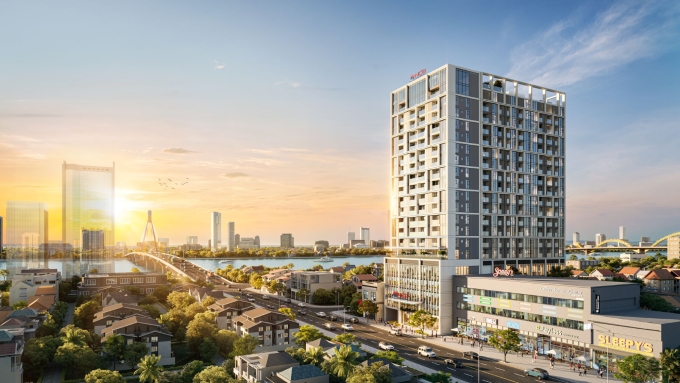 Sun Solar Residence nằm tại vị trí tâm điểm kết nối của Đà Nẵng. Ảnh phối cảnh minh họa Sun Property