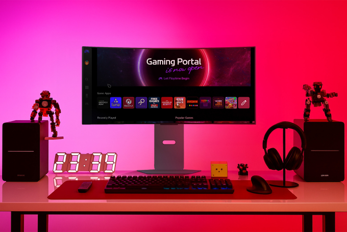 LG UltraGear OLED 34GX90SA thích hợp cho trải nghiệm chơi game, giải trí. Ảnh: LG