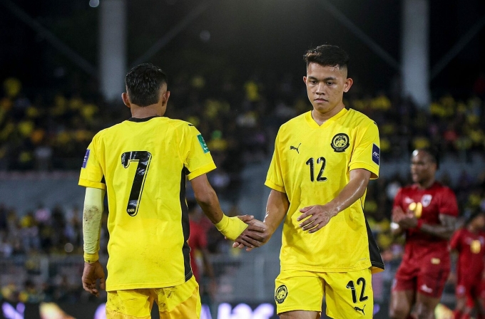 Đội tuyển Malaysia (áo vàng) hòa Cape Verde 1-1 ở trận giao hữu tại sân Kuala Lumpur, Malaysia, ngày 29/5/2025. Ảnh: Malaysia NT