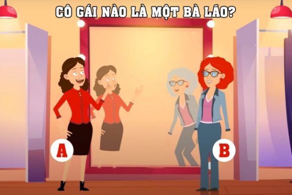 Câu đố vui: Cô gái nào là bà lão?