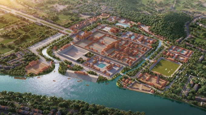 Một phim trường cổ trang đang được Sun Group kiến tạo tại Sun Mega City. Ảnh: Sun Property