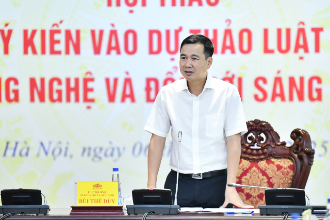 Thứ trưởng Khoa học và Công nghệ Bùi Thế Duy. Ảnh: Hoàng Phong