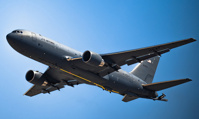 Máy bay tiếp liệu KC-46A hoạt động tại Trung Đông tháng 11/2024. Ảnh: USAF