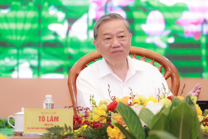 Tổng Bí thư Tô Lâm phát biểu tại buổi làm việc với Ban Tuyên giáo và Dân vận Trung ương, chiều 11/6. Ảnh: Nguyên Phong