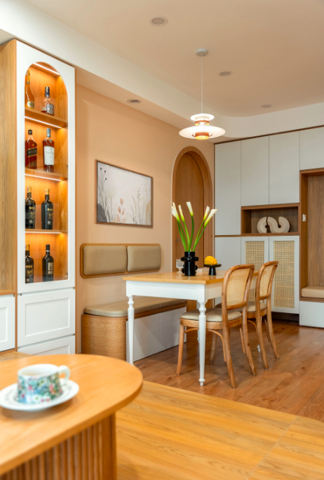 Khu bếp nằm tách biệt với phòng khách. Ảnh: Lavia Concept VN