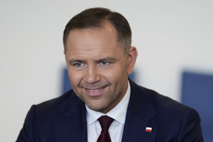 Ông Karol Nawrocki tại Rzeszow, Ba Lan ngày 27/5. Ảnh: AP