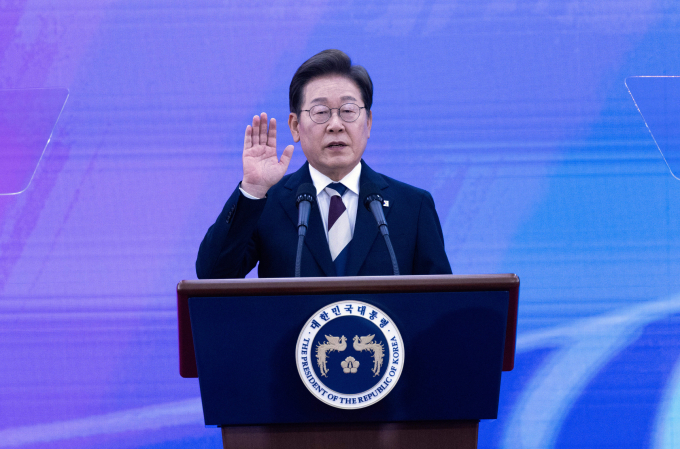 Tân Tổng thống Hàn Quốc Lee Jae-Myung tại Seoul ngày 4/6. Ảnh: AP
