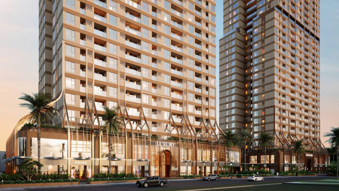 Phối cảnh toà căn hộ Luxury, một trong bốn tòa tháp tại dự án. Ảnh: Regal Group