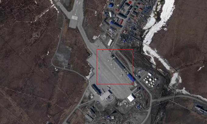 Các máy bay xuất hiện trong ảnh chụp căn cứ Anadyr hôm 3/6. Ảnh: Planet Labs