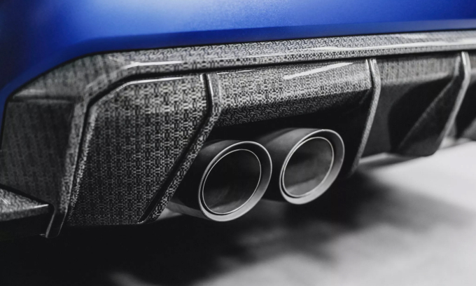 Bộ khuếch tán sau bằng vật liệu từ hạt lanh. Ảnh: BMW