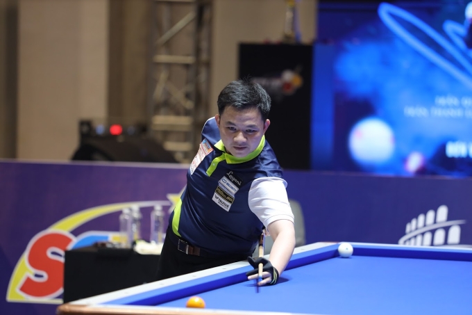 Bao Phương Vinh thi đấu ấn tượng, toàn thắng tại giải giải Billiards carom 3 băng quốc tế - Cup SCTV để giành giải thưởng 500 triệu đồng. Ảnh: Trần Duyên