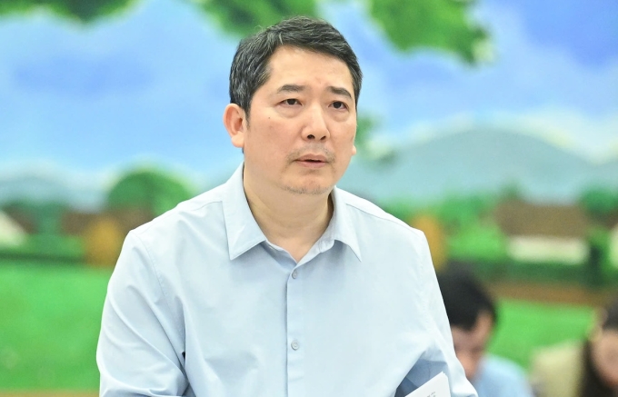 Ông Cao Anh Tuấn, Thứ trưởng Tài chính tại phiên thảo luận Ủy ban Thường vụ Quốc hội, ngày 4/6. Ảnh: Trung tâm báo chí Quốc hội