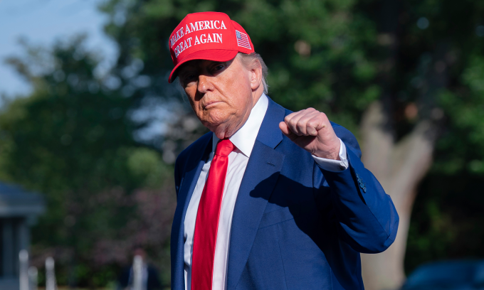 Tổng thống Mỹ Donald Trump tại Nhà Trắng hôm 21/5. Ảnh: AP