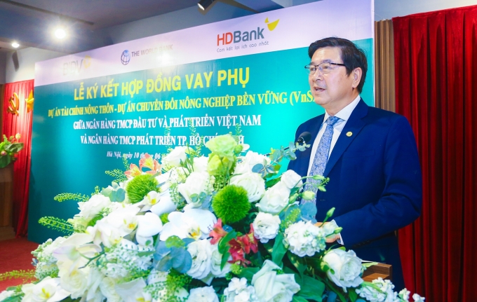 Phó tổng giám đốc Thường trực HDBank, ông Trần Hoài Nam chia sẻ tại sự kiện. Ảnh: HDBank