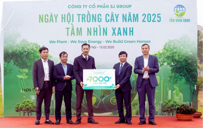 Chương trình Ngày hội trồng cây - Tầm nhìn xanh do SJ Group tổ chức đầu năm 2025. Ảnh: SJ Group