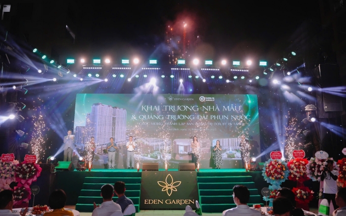 Buổi lễ khai trương nhà mẫu hôm 31/5. Ảnh: Gosun Group