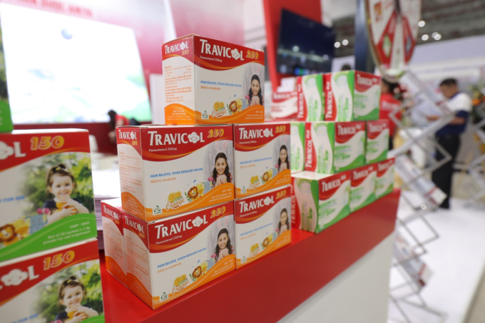Dòng sản phẩm Travicol được giới thiệu tại triển lãm Pharmedi Việt Nam. Ảnh: TV.Pharm