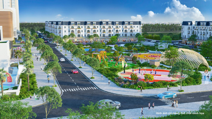 Phối cảnh mảng xanh trong dự án.