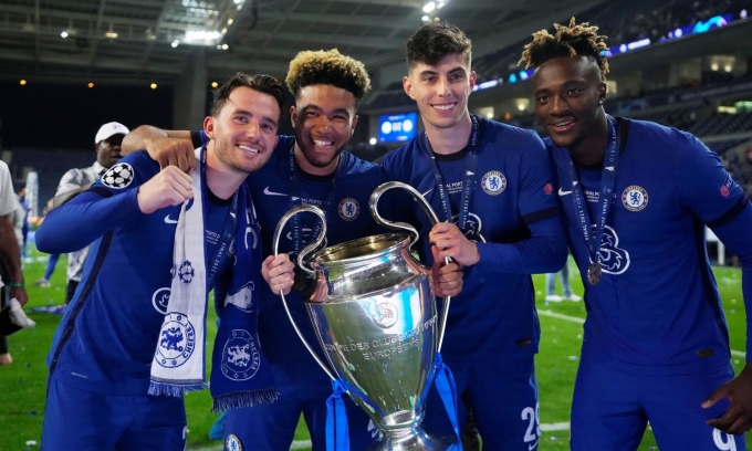 James (thứ hai từ trái sang) là cầu thủ đá chính hiếm hoi còn sót lại trong đội hình Chelsea dự FIFA Club World Cup từ đội hình vô địch Champions League 2020-2021. Ảnh: Reuters