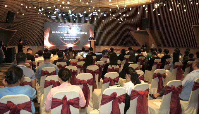 Buổi họp báo ra mắt Super Vietnam 2025 - Tuần lễ Công nghệ chuỗi khối và Trí tuệ nhân tạo Super Vietnam 2025 ngày 23/4. Ảnh: Super Vietnam