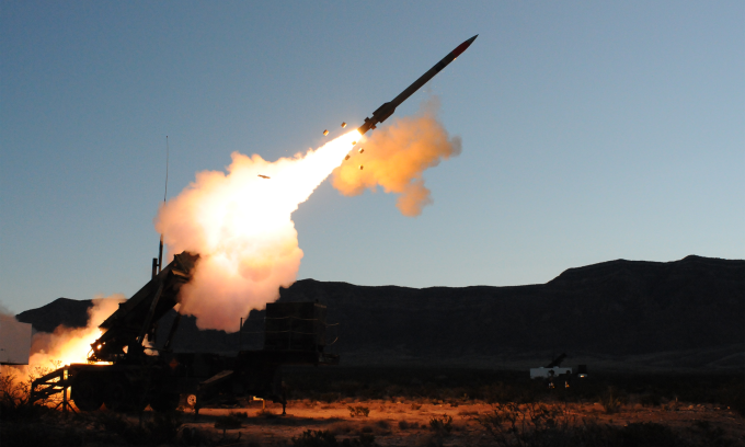 Hệ thống phòng không Patriot của Mỹ khai hỏa tại bang Alabama năm 2024. Ảnh: US Army