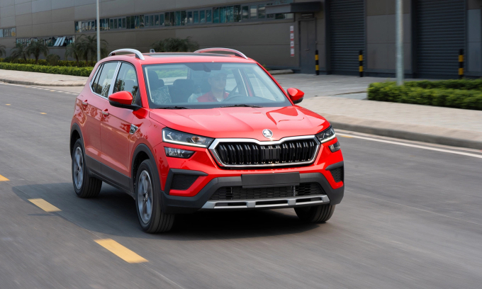 Skoda Kushaq lăn bánh tại nhà máy ôtô Thành Công Việt Hưng, Hạ Long, Quảng Ninh. Ảnh: TCGroup
