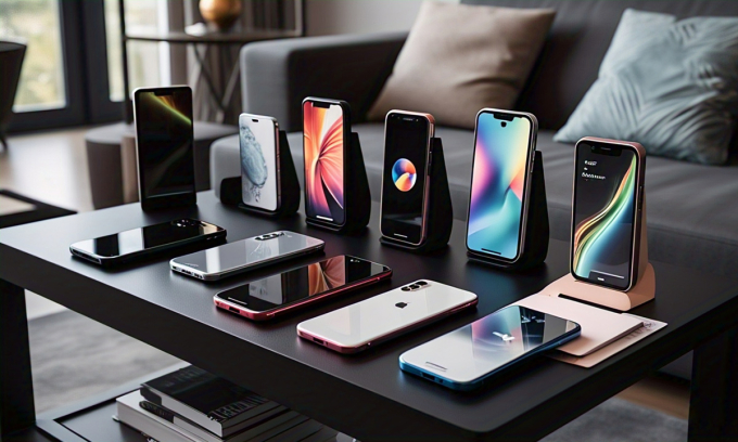 Minh họa các loại smartphone. Ảnh: Meta AI