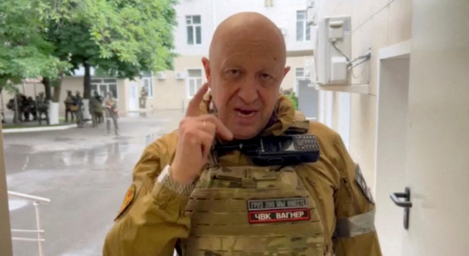 Trùm Wagner Yevgeny Prigozhin phát biểu ở thành phố Rostov-on-Don, Nga, hôm 24/6/2023. Ảnh: Reuters