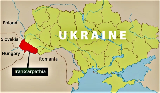 Vị trí vùng Transcarpathia của Ukraine. Đồ họa: IARI