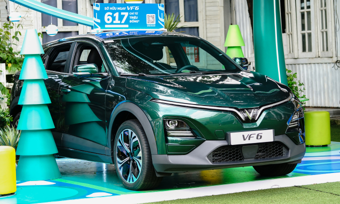 VF 6 trưng bày tại một sự kiện ở TP HCM. Ảnh: Phạm Trung