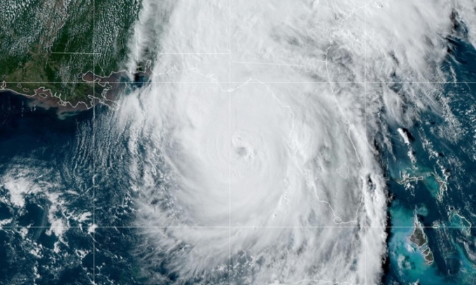 Ảnh vệ tinh của bão Helena vào ngày 26/9/2025. Ảnh: NOAA