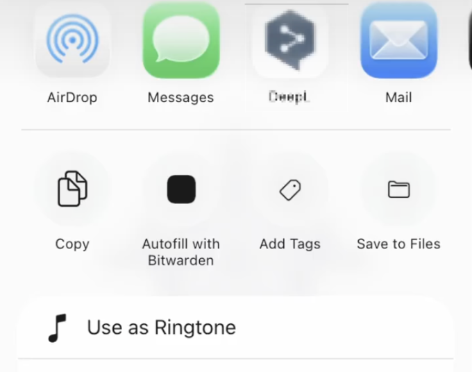Tùy chọn sử dụng tập tin âm thanh như nhạc chuông trên iOS 26.