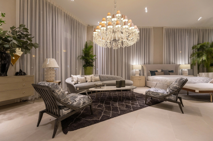 Nội thất Caracole và đèn Italamp trưng bày tại CDC Maison Hanoi. Ảnh: CDC Home Design Center