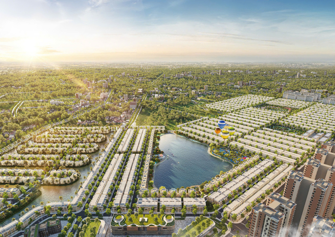 Phối cảnh các phân khu của dự án Vinhomes Green City. Ảnh: Vinhomes