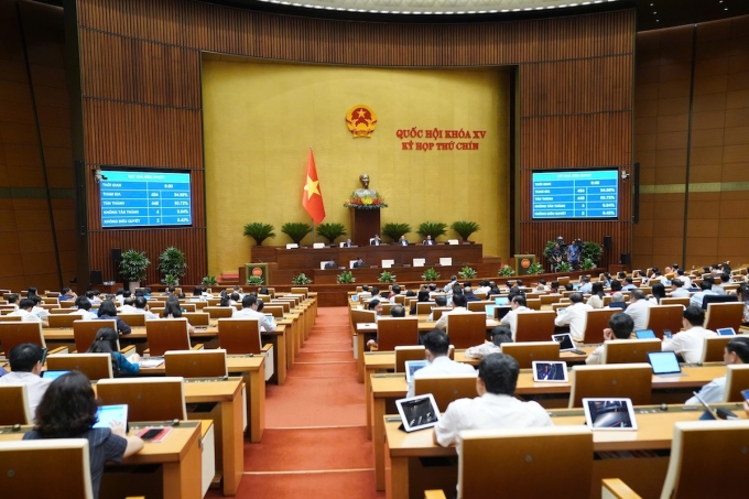Quốc hội thông qua Luật Thuế thu nhập doanh nghiệp (sửa đổi), sáng 14/6. Ảnh: Trung tâm báo chí Quốc hội