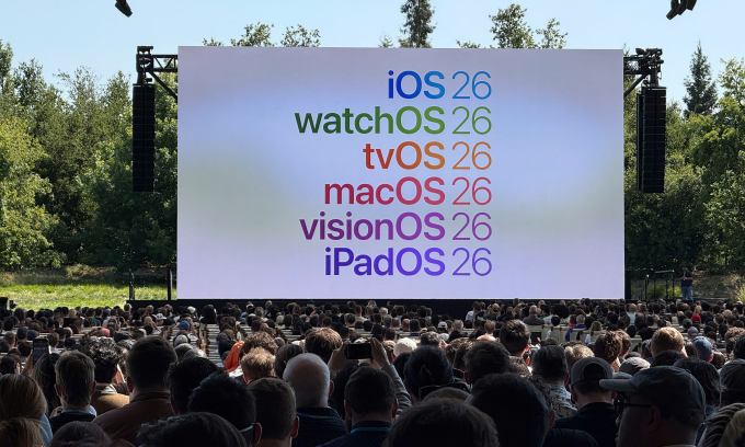 Apple giới thiệu tên hệ điều hành mới tại WWDC 2025. Ảnh: Tuấn Hưng