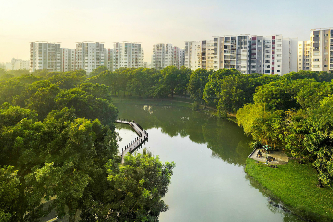 Khu đô thị xanh Celadon City tại phía Tây TP HCM. Ảnh: Gamuda